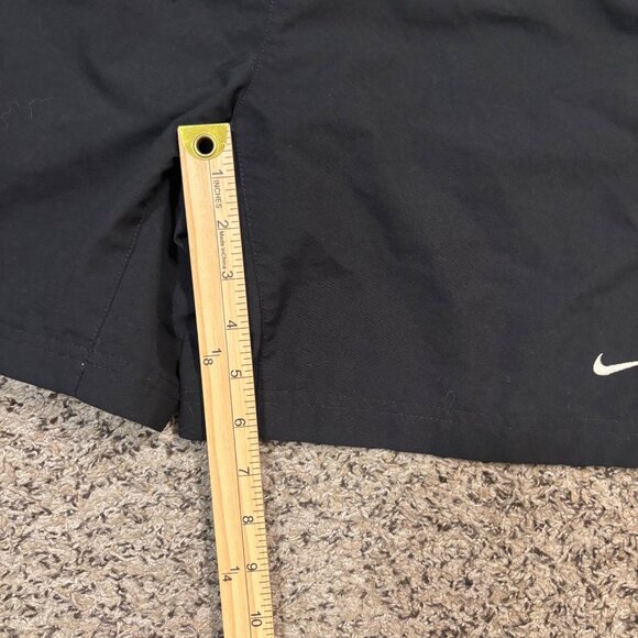 Vintage Nike Mens Black swim shorts W/ White Trim & Drawstring Elastic Waist L - Picture 5 of 5